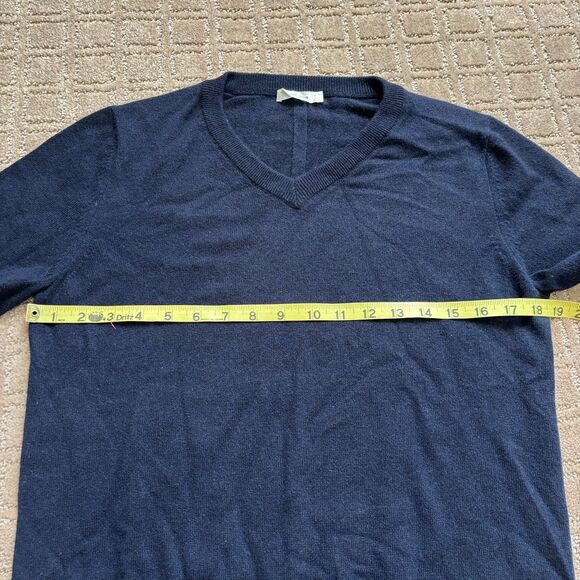 THE ROW Stockwell Cashmere Sweater Women's XS Navy Blue V-Neck Tailored Luxury - Picture 9 of 13